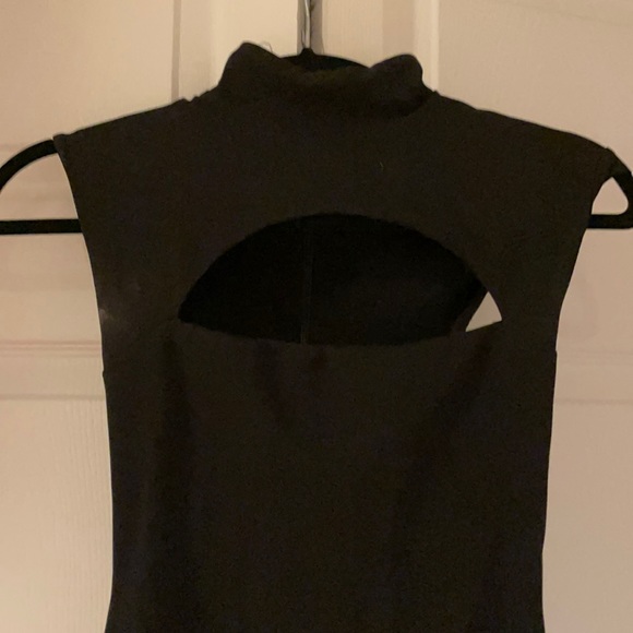 Nookie Manhattan Cutout Chest High Neck Bodycon Midi Dress in Black Small - Picture 3 of 7